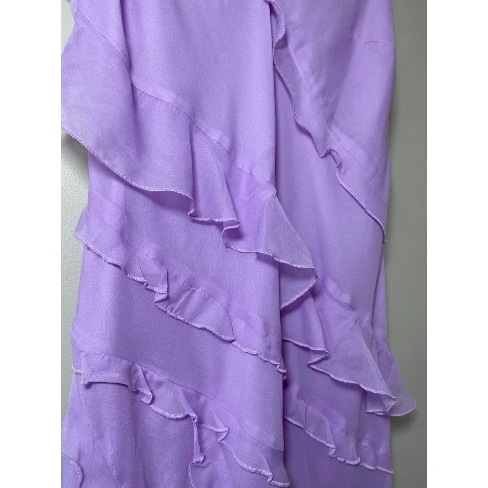 Abercrombie & Fitch Lavender Ruffle Maxi Dress